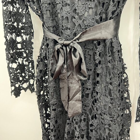 Lace Dress Floor-Length Lace-Up Asymmetrical Maxi Dress Elegant Long Dress Plus - Picture 6 of 13